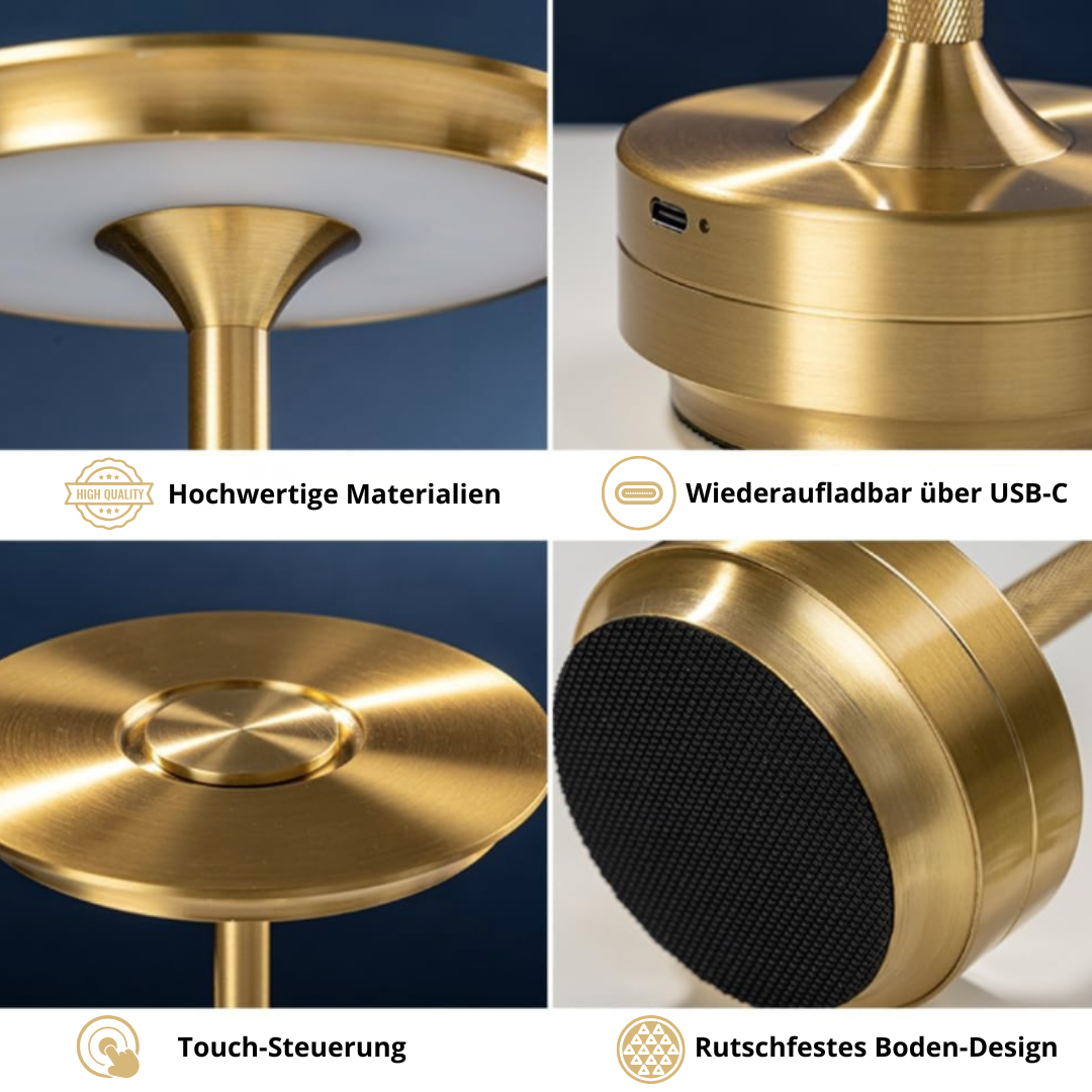 WohlLicht™ – Zeitlose kabellose Tischlampe mit Touch-Funktion