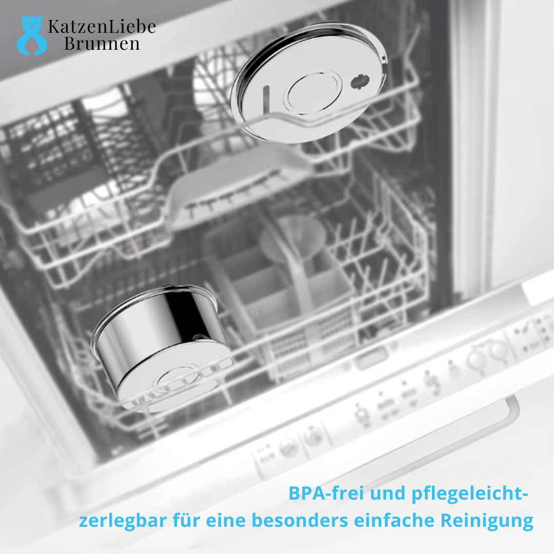 KatzenLiebe Brunnen – leiser Edelstahl-Trinkbrunnen für gesunde & glückliche Katzen