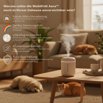 WohlFell Aura™ - Die Luft, die Sie und Ihr Tier zuhause sein lässt.