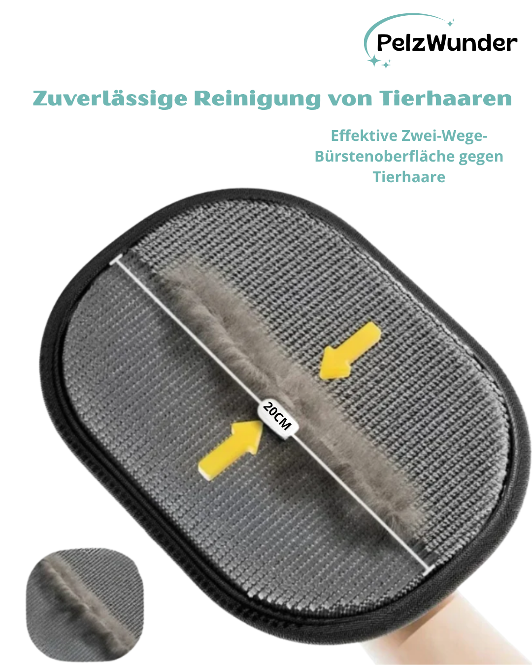 PelzWunder - Elektrostatisch Enthaarungshandschuhe für Haustiere