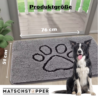 MatschStopper – entwickelt für Hundepfoten und Familienböden.