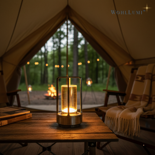 WohlLumi™ – Kristallklare kabellose Tischlampe für sofortige Wohlfühl-Atmosphäre