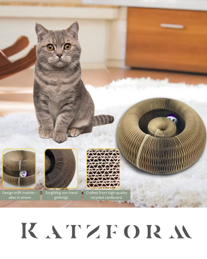 Katzform - Minimalistisches Kratzmöbel für Harmonie zwischen Katze und Zuhause.