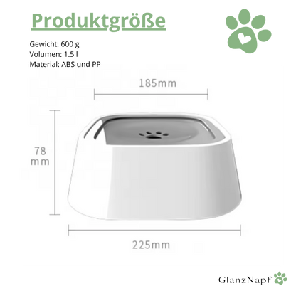 GlanzNapf – Der spritzfreie Trinknapf, der Ihren Boden trocken und Ihren Hund gesund hält.