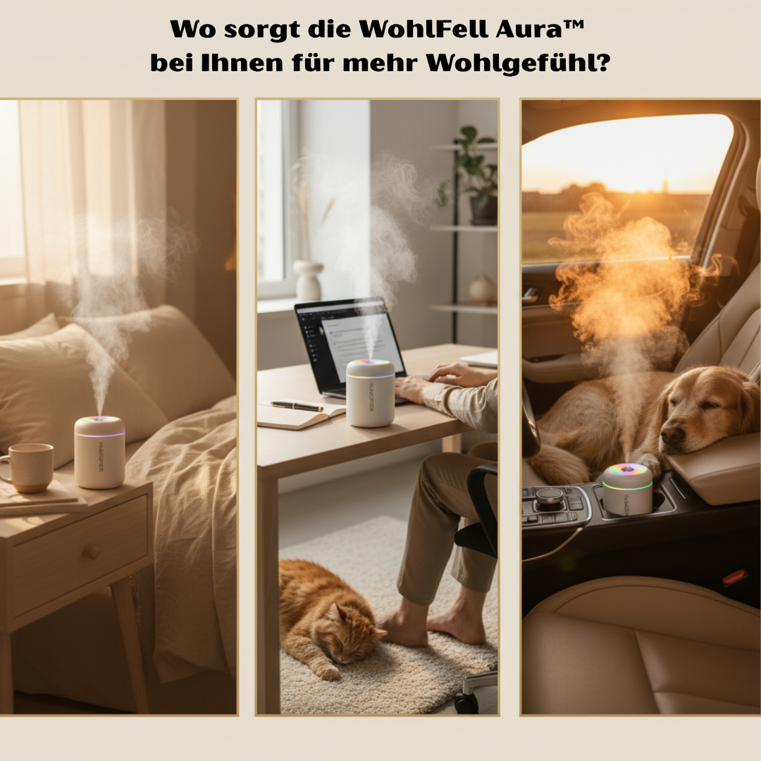 WohlFell Aura™ - Die Luft, die Sie und Ihr Tier zuhause sein lässt.
