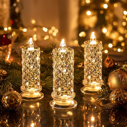 WohlfühlFlamme™ – Vlamlose LED-Kerzen (3er-Set) Weihnachtszauber im warmen Kerzenschein.