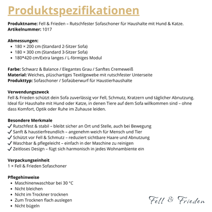 Fell & Frieden – Für ein Sofa, auf dem dein Tier bleiben darf – und du wieder Ruhe spürst.