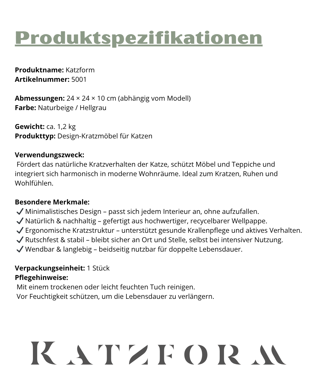 Katzform - Minimalistisches Kratzmöbel für Harmonie zwischen Katze und Zuhause.