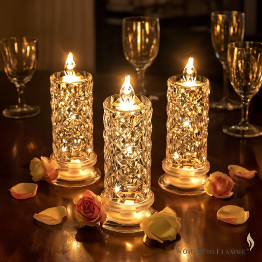 WohlfühlFlamme™ – Vlamlose LED-Kerzen (3er-Set) Zauber bei warmem Kerzenlicht.