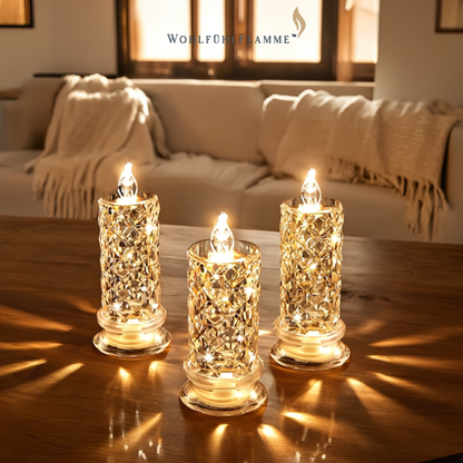 WohlfühlFlamme™ – Vlamlose LED-Kerzen (3er-Set) Zauber bei warmem Kerzenlicht.