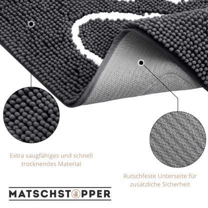 MatschStopper – entwickelt für Hundepfoten und Familienböden.